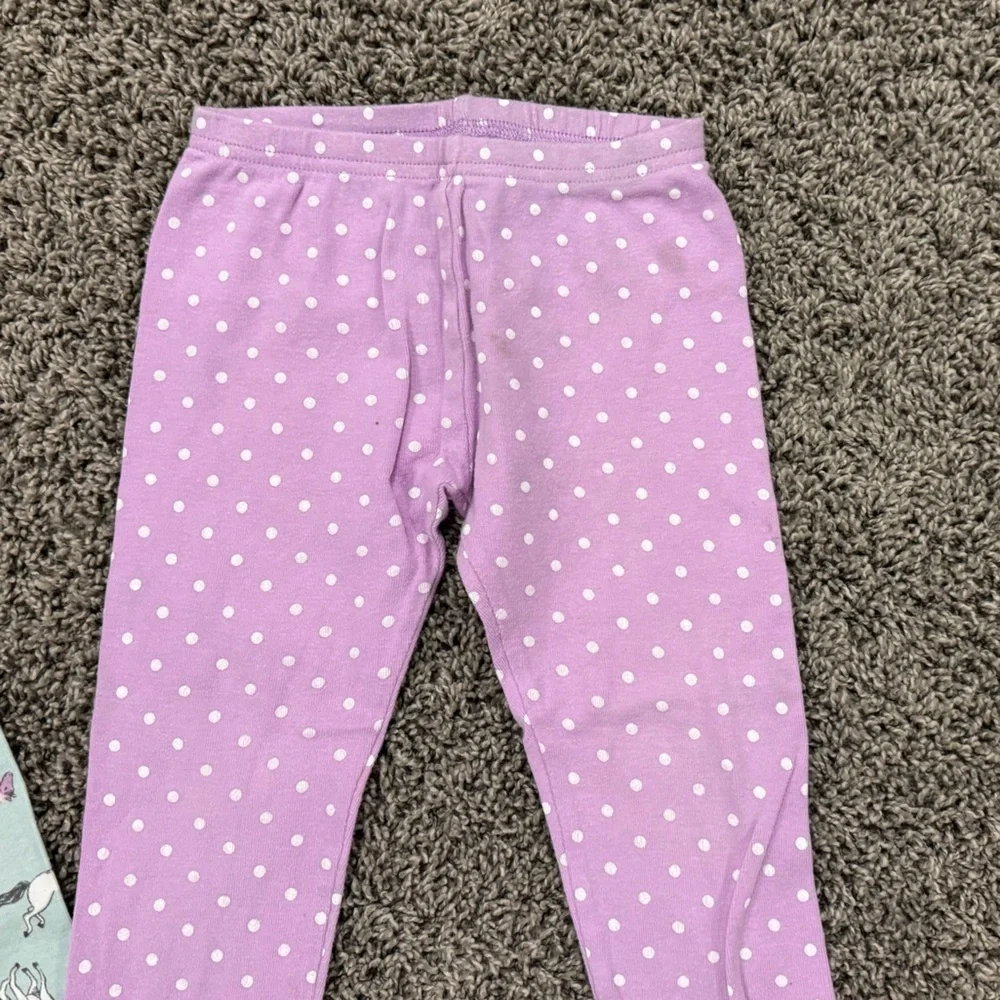 4 piece Carter’s unicorn girls pajama bundle, size 4